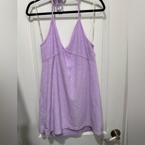 Xhilaration Lilac Terry Halter Cover Up Dress - Women’s Size Large
